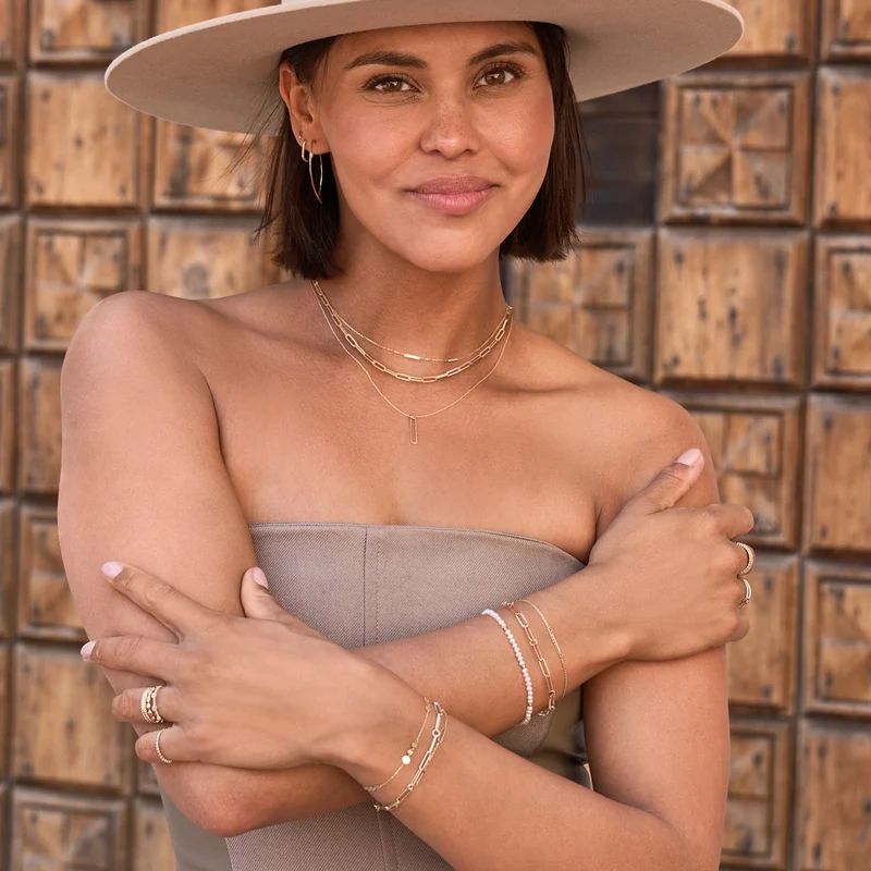 Jackie Gold Pirouette Boxlink Armband Aus 14 Karat Gold 585 JKB25.503