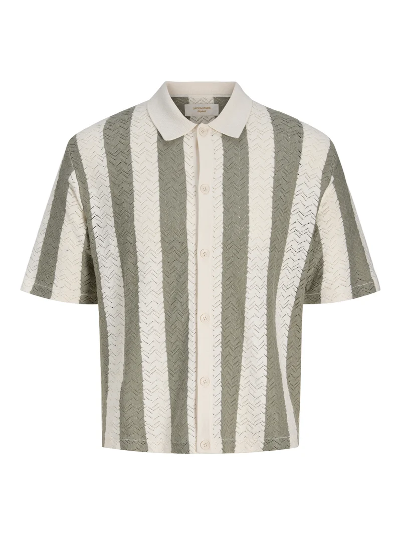 JORTYLER KNIT SS POLO SN, Sea Salt/Sea Grass