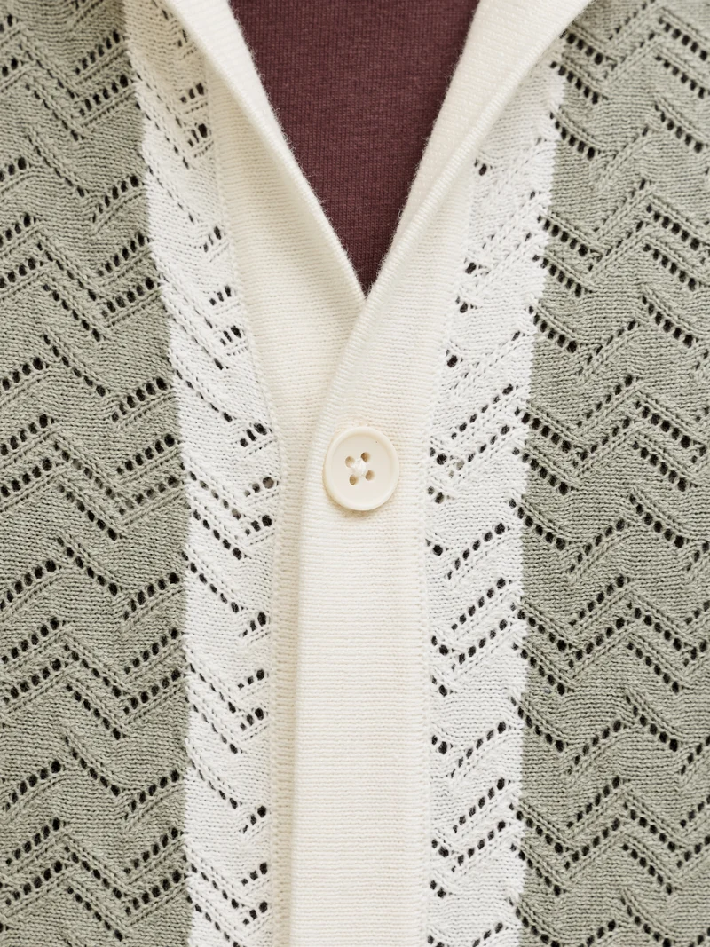 JORTYLER KNIT SS POLO SN, Sea Salt/Sea Grass