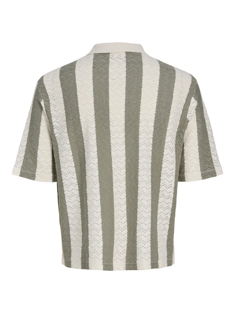 JORTYLER KNIT SS POLO SN, Sea Salt/Sea Grass