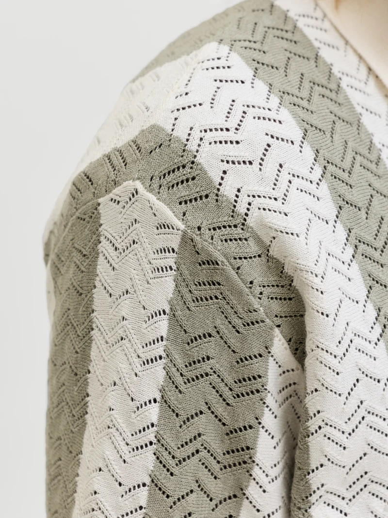 JORTYLER KNIT SS POLO SN, Sea Salt/Sea Grass
