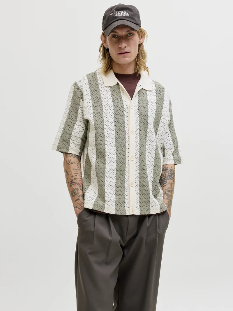 JORTYLER KNIT SS POLO SN, Sea Salt/Sea Grass