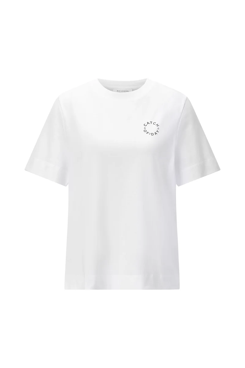 Easy Fit T-Shirt Sardines Print, white