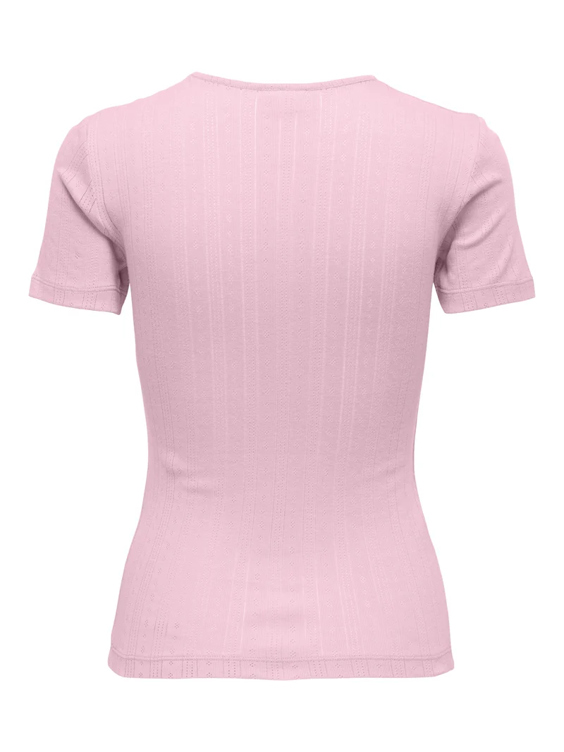 JDYSALSA MIA LIFE S/S O NECK TOP JR, Fairy Tale