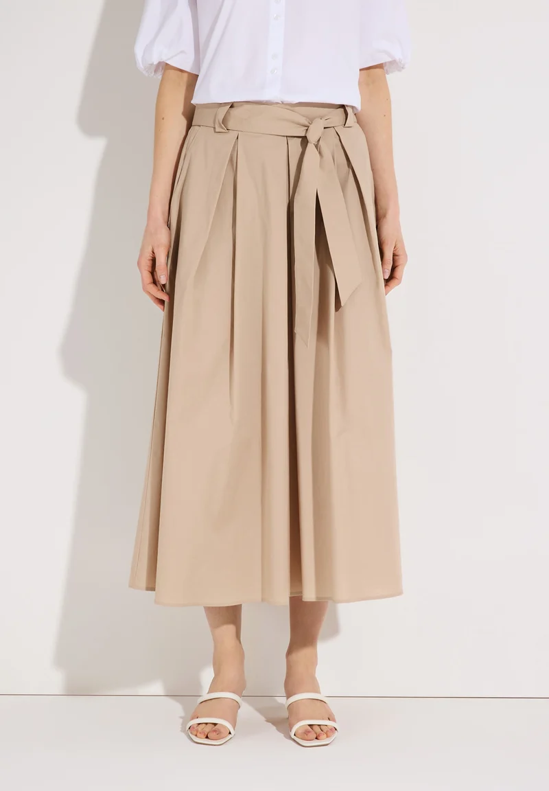 Poplin Skirt, powder beige