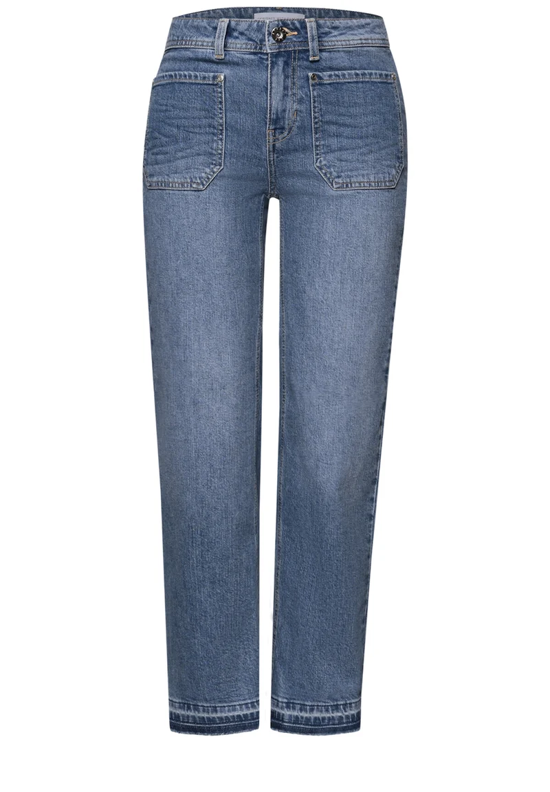 Style Amalia Straight Leg,mw,m, mid blue washed