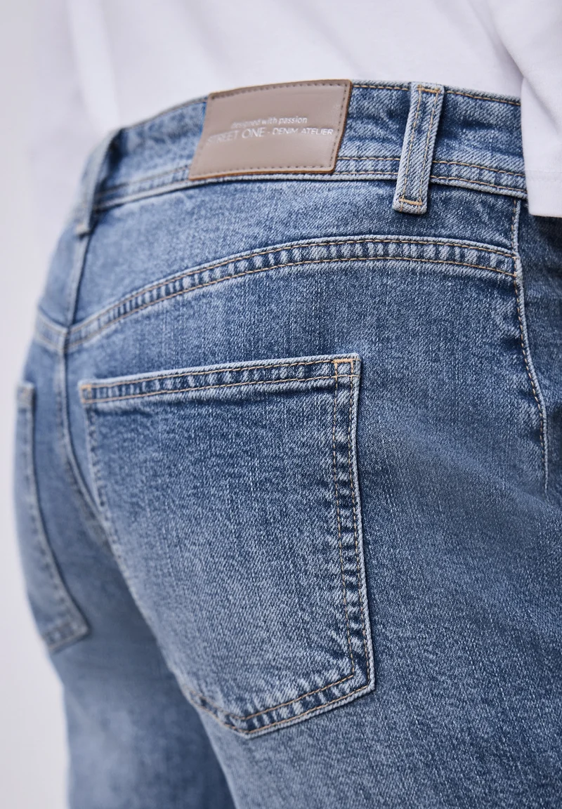 Style Amalia Straight Leg,mw,m, mid blue washed