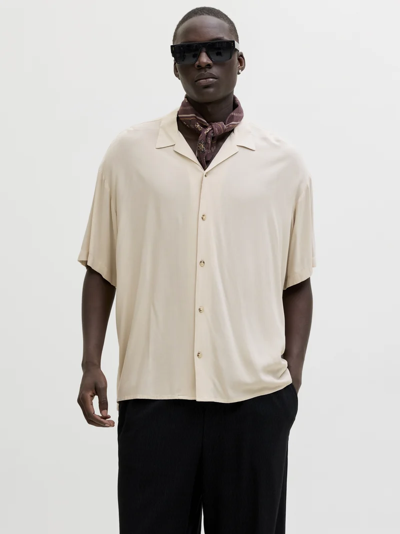 JJEJEFF RESORT SOLID SHIRT SS SN, Moonbeam