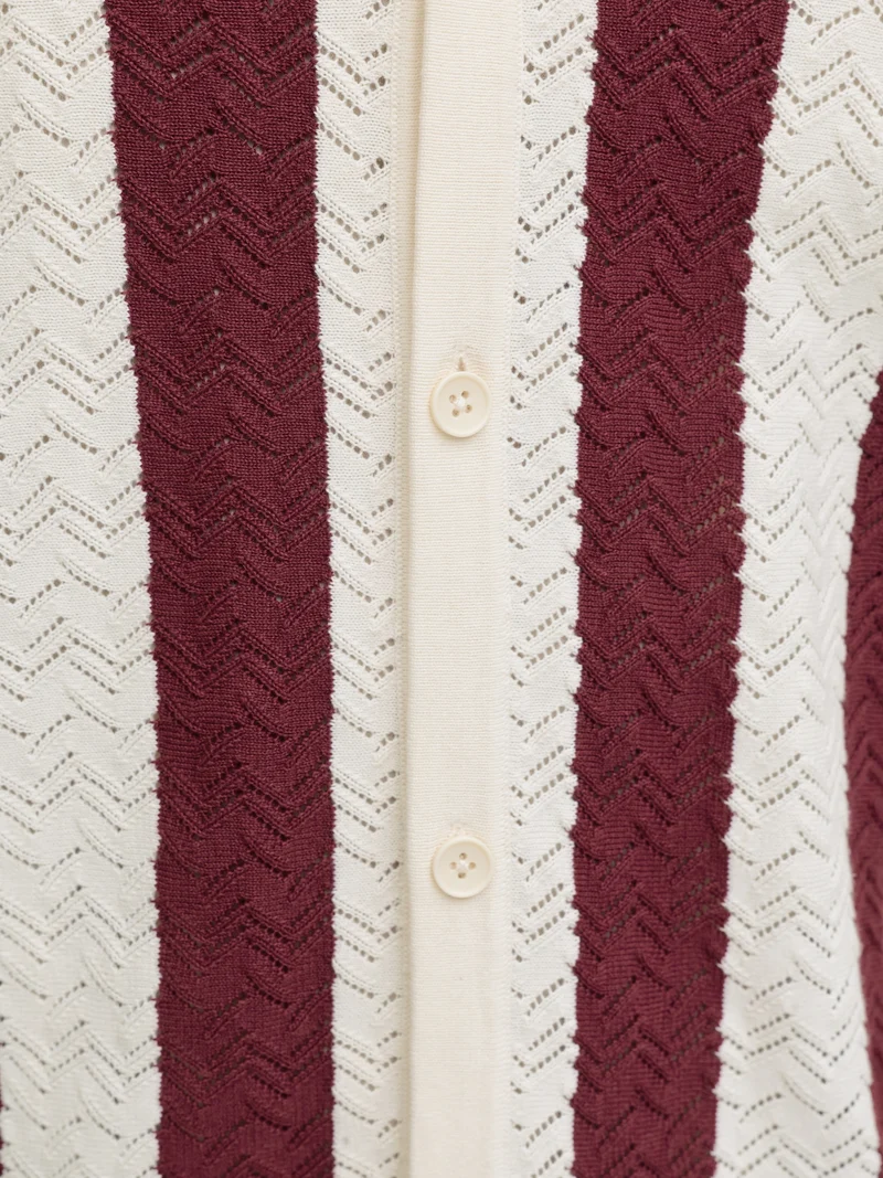 JORTYLER KNIT SS POLO SN, Sea Salt/Cabernet