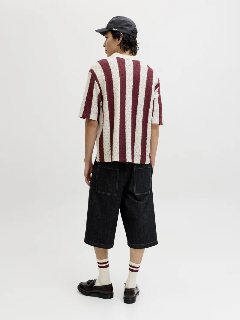 JORTYLER KNIT SS POLO SN, Sea Salt/Cabernet