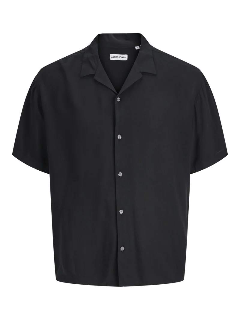 JJEJEFF RESORT SOLID SHIRT SS SN, Black