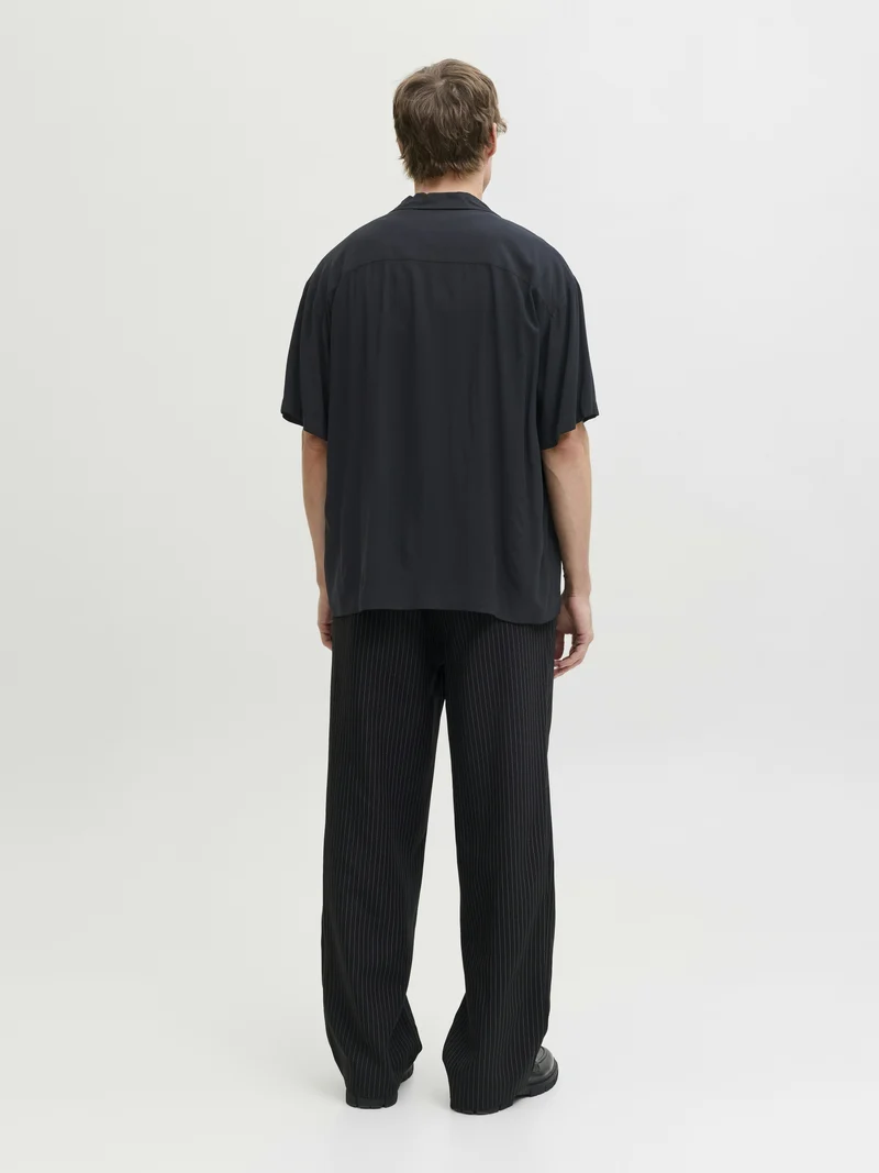 JJEJEFF RESORT SOLID SHIRT SS SN, Black