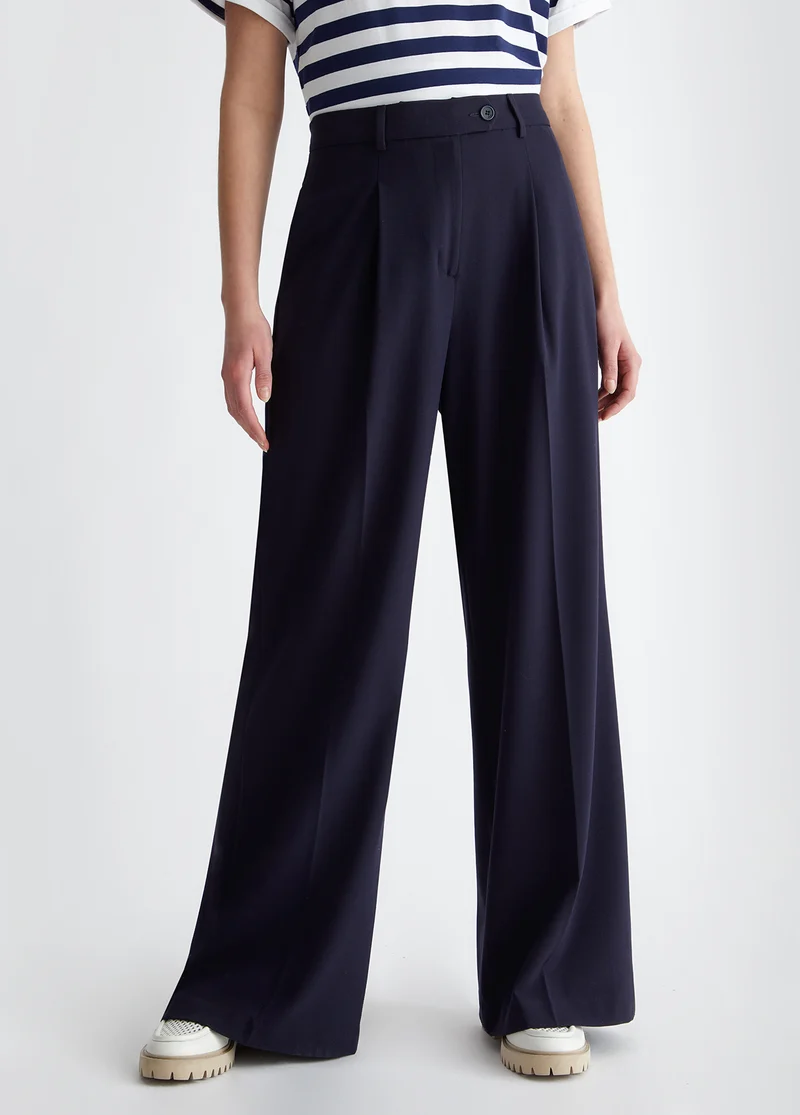Palazzo Trousers in Twill