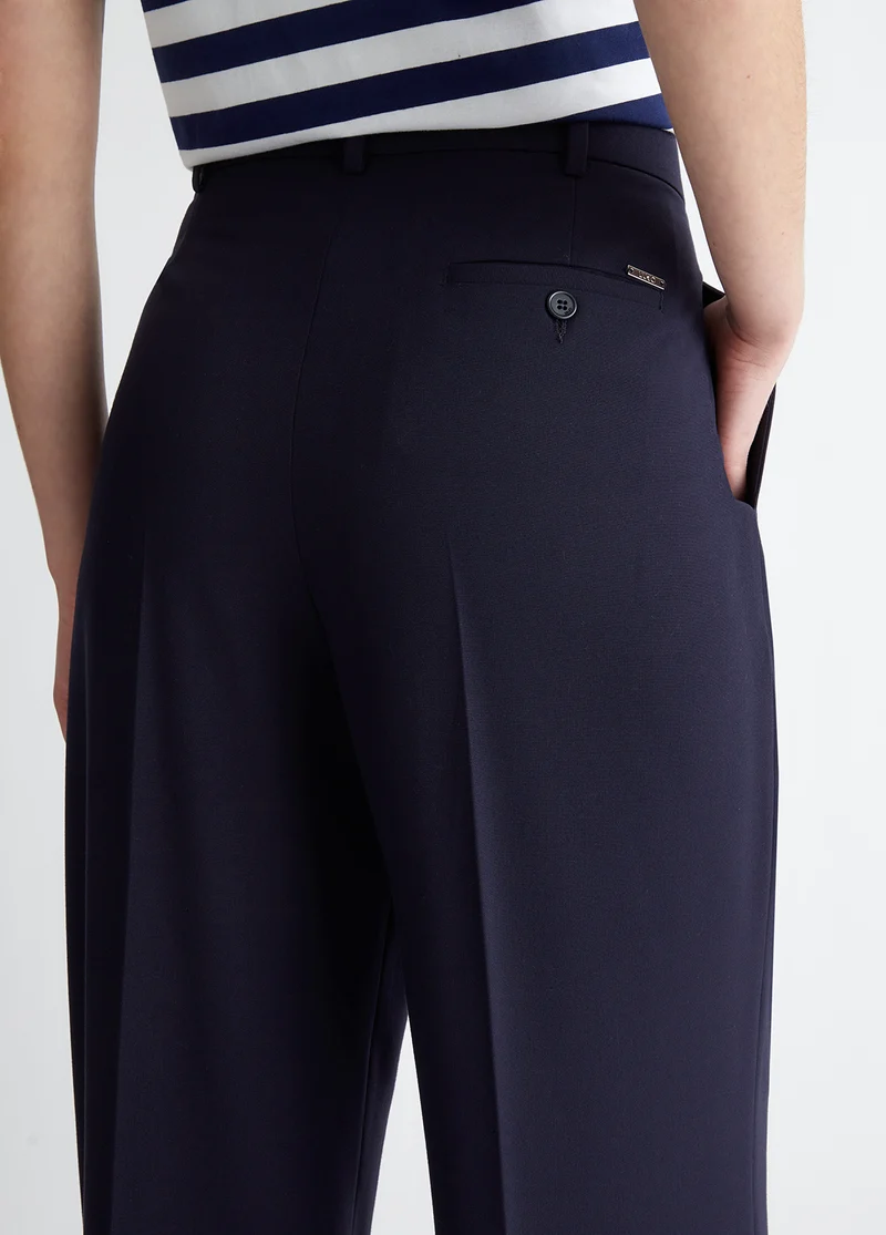 Palazzo Trousers in Twill