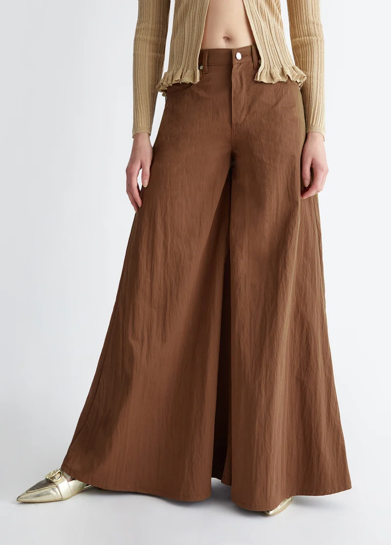 Nylon Flare Trousers