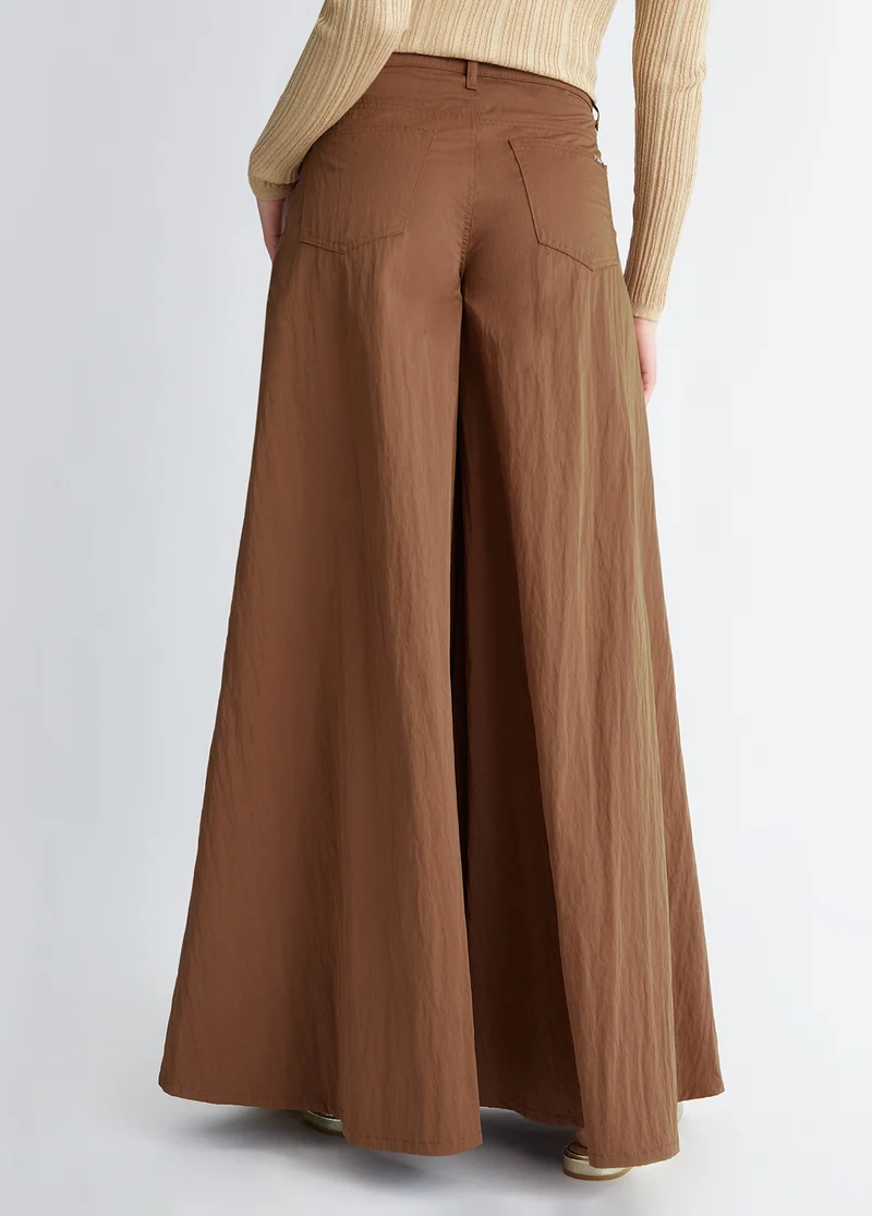 Nylon Flare Trousers