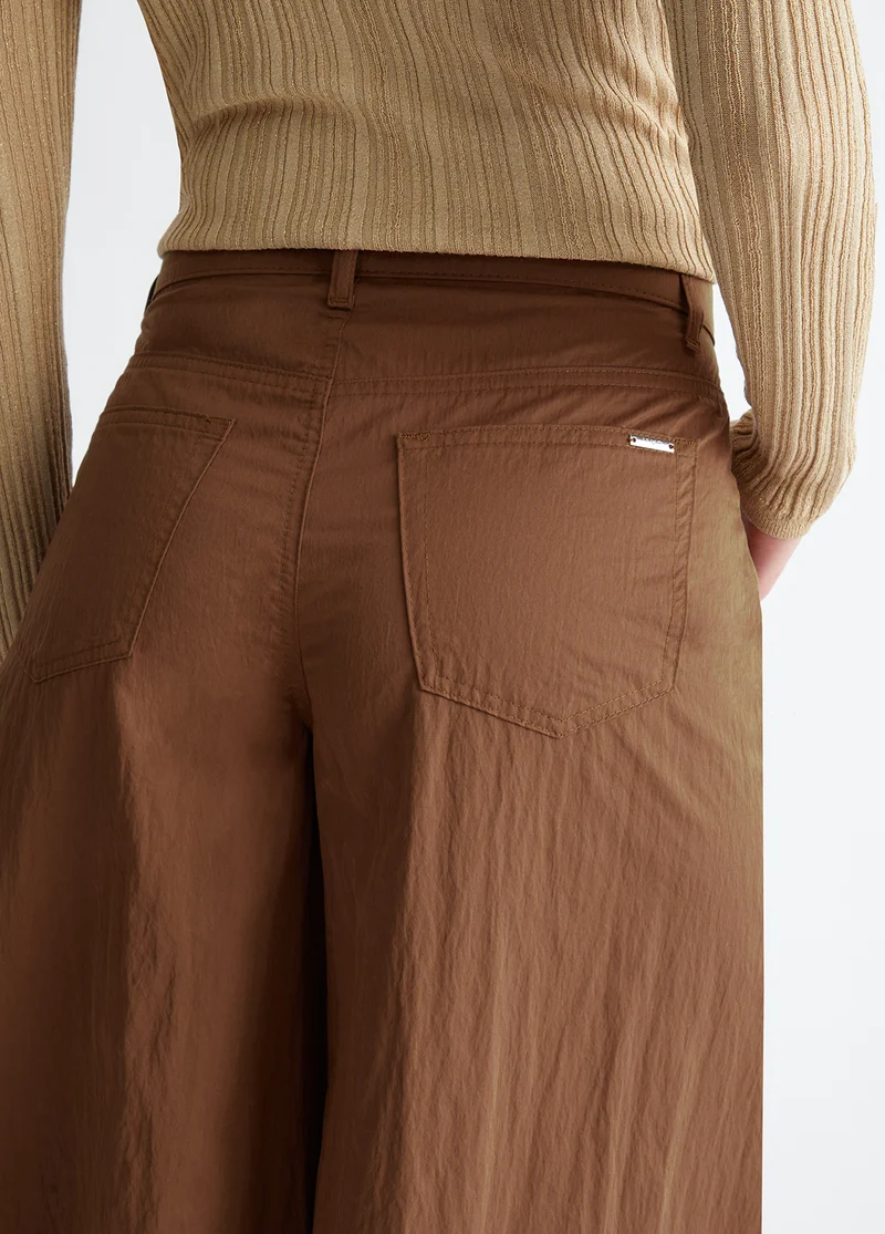 Nylon Flare Trousers