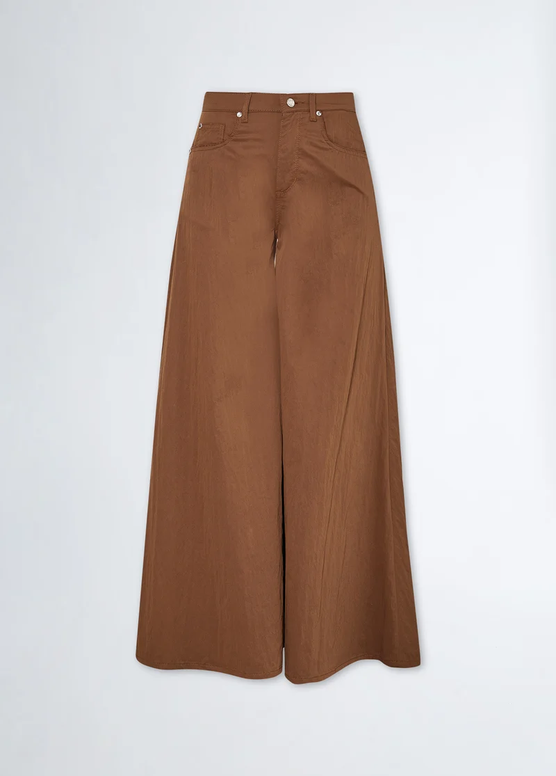 Nylon Flare Trousers