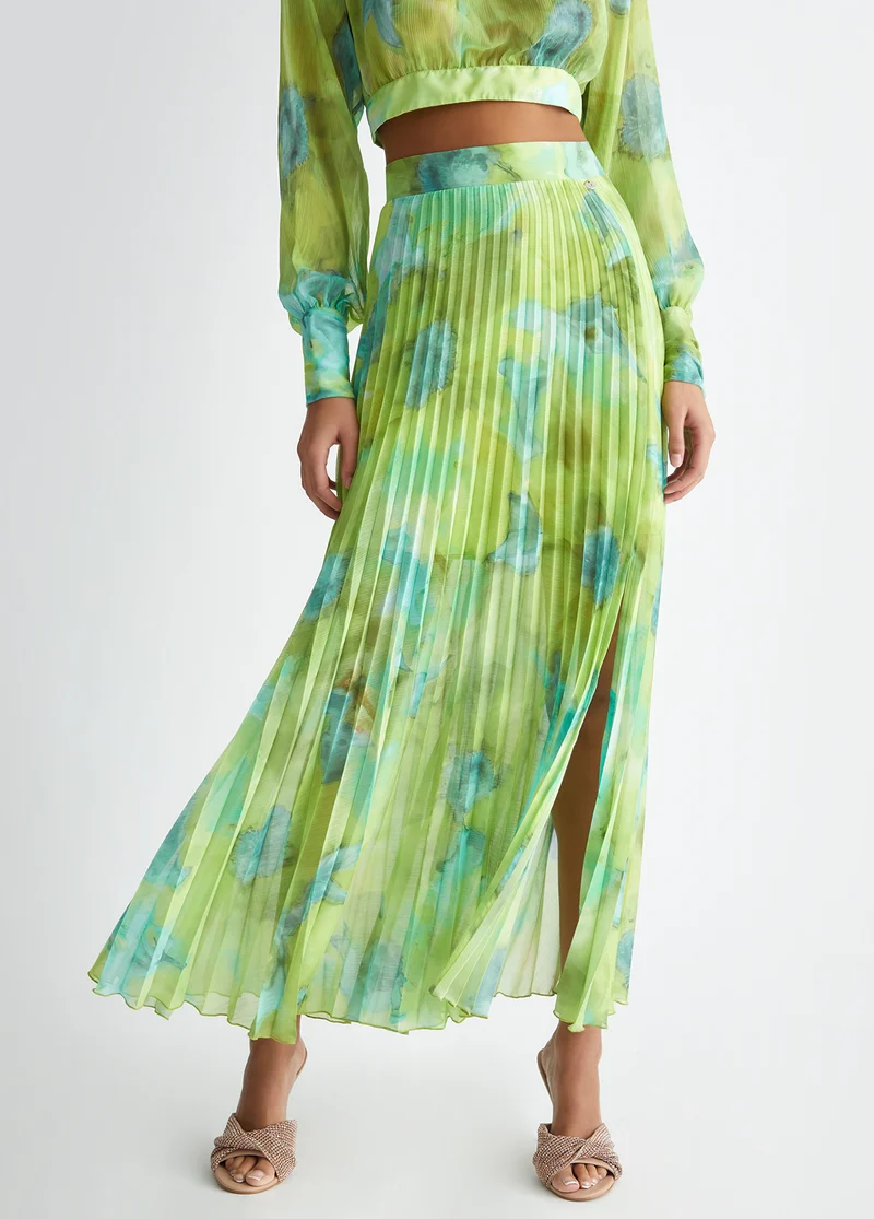 Long Pleated Skirt