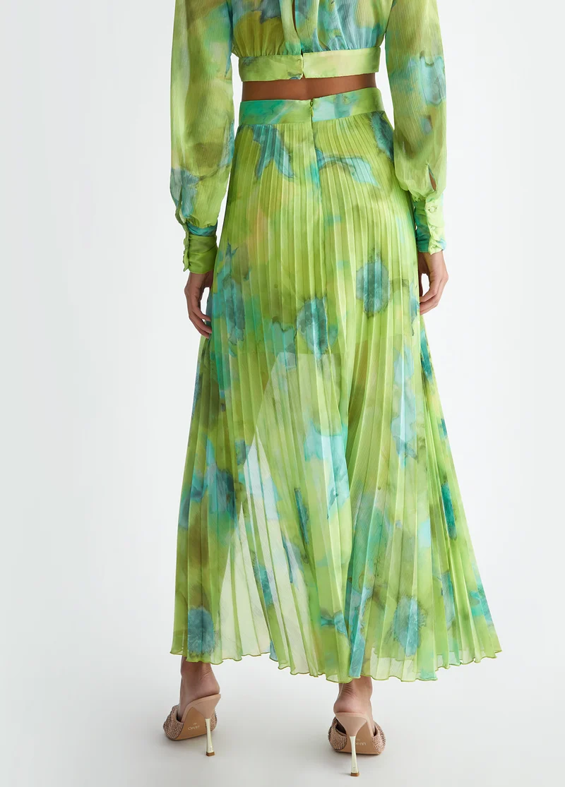 Long Pleated Skirt