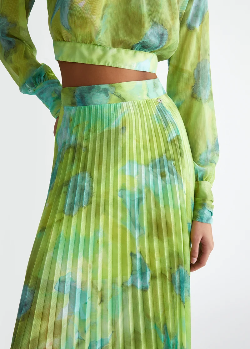 Long Pleated Skirt