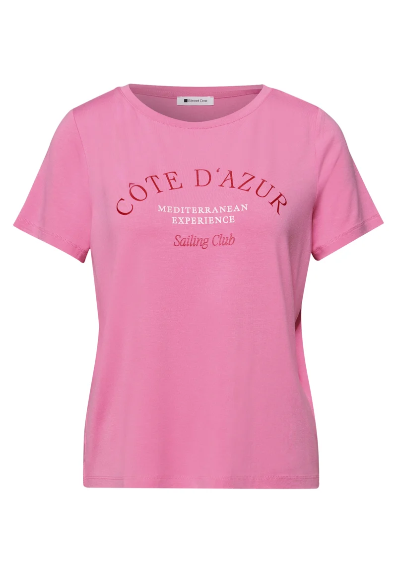 LTD QR wording print shirt, ibis rose