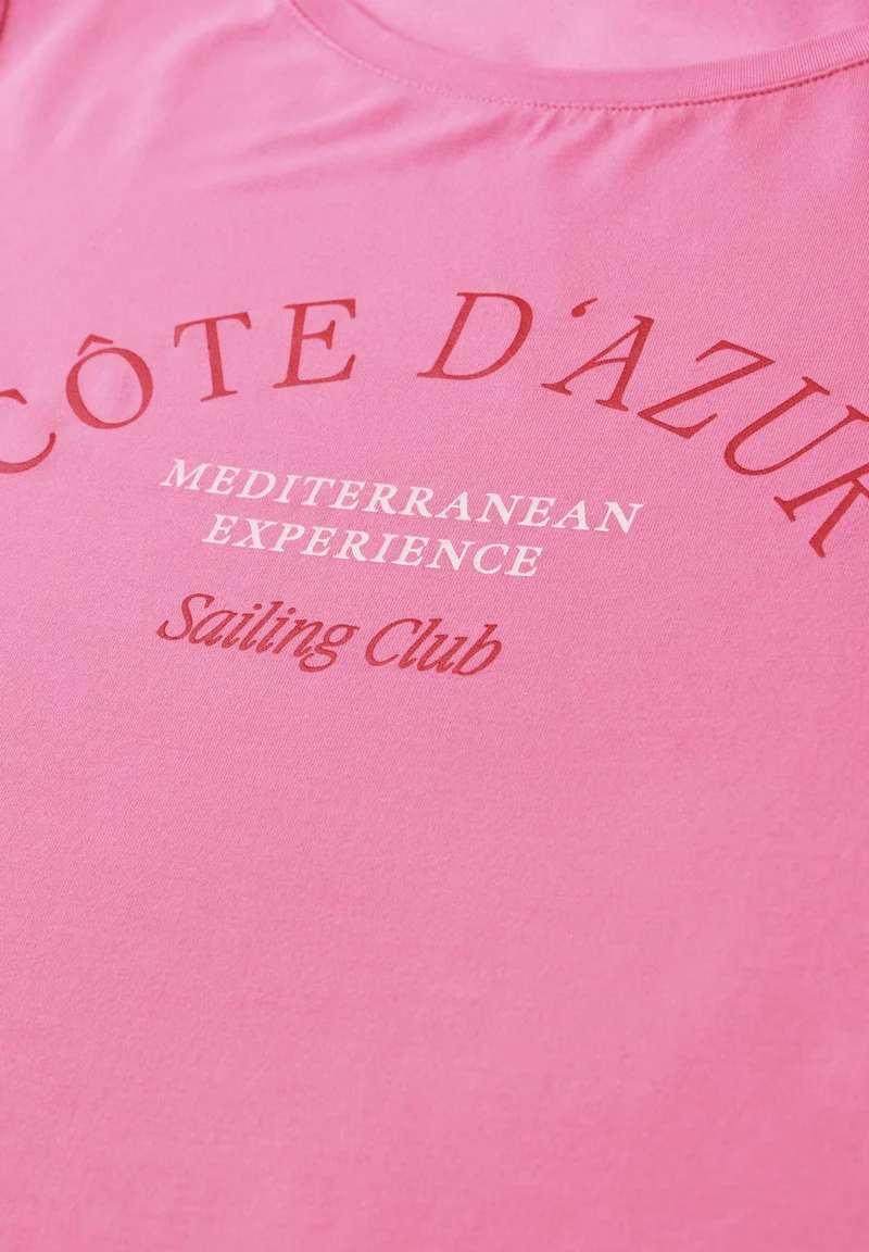 LTD QR wording print shirt, ibis rose