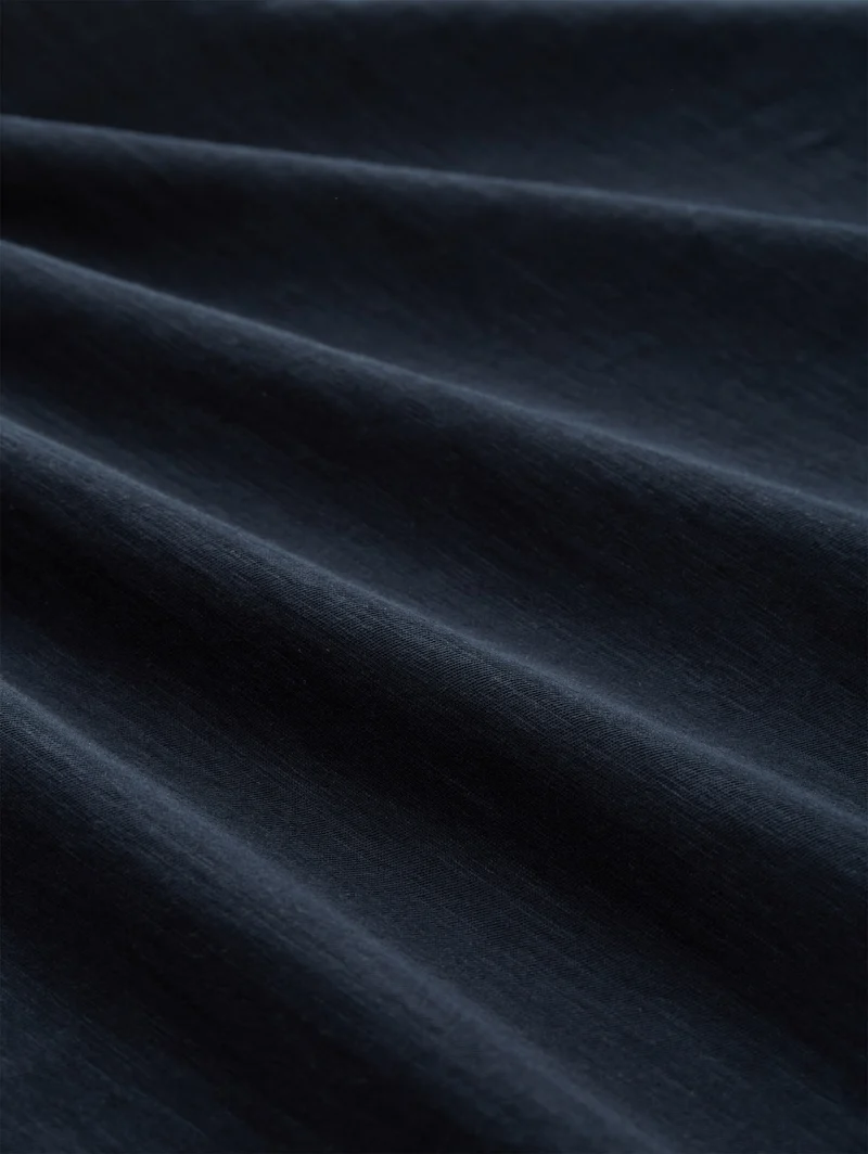 T-shirt slub jersey wide crew, sky captain blue