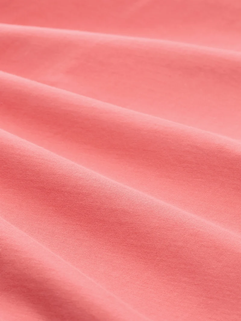 T-shirt crew neck front print, soft coral pink