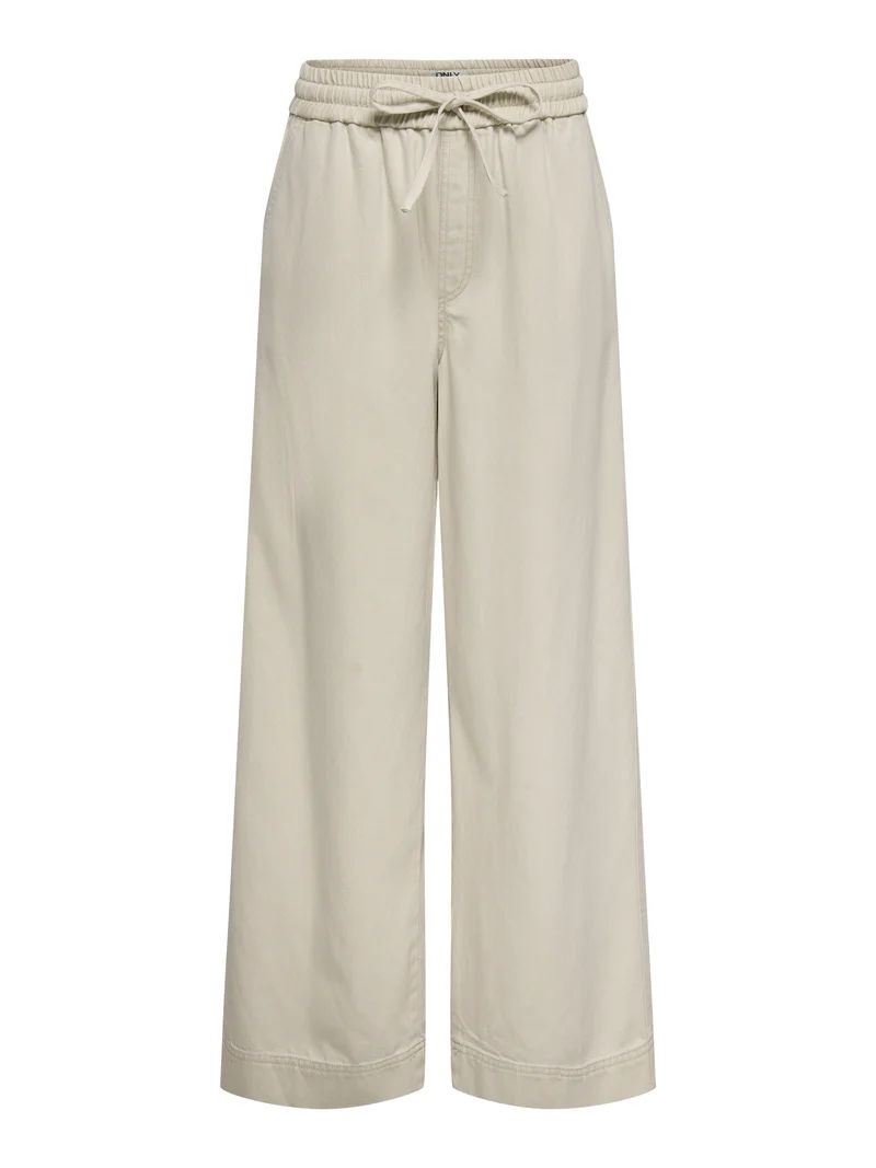 ONLMAISA HW PULL-UP WIDE PANT PNT, Oatmeal
