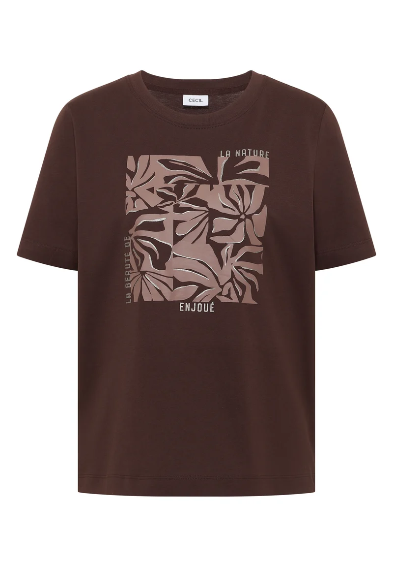 TOS Flower FP Shirt, macchiato brown