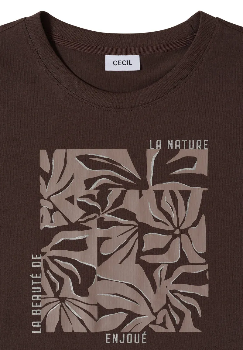 TOS Flower FP Shirt, macchiato brown