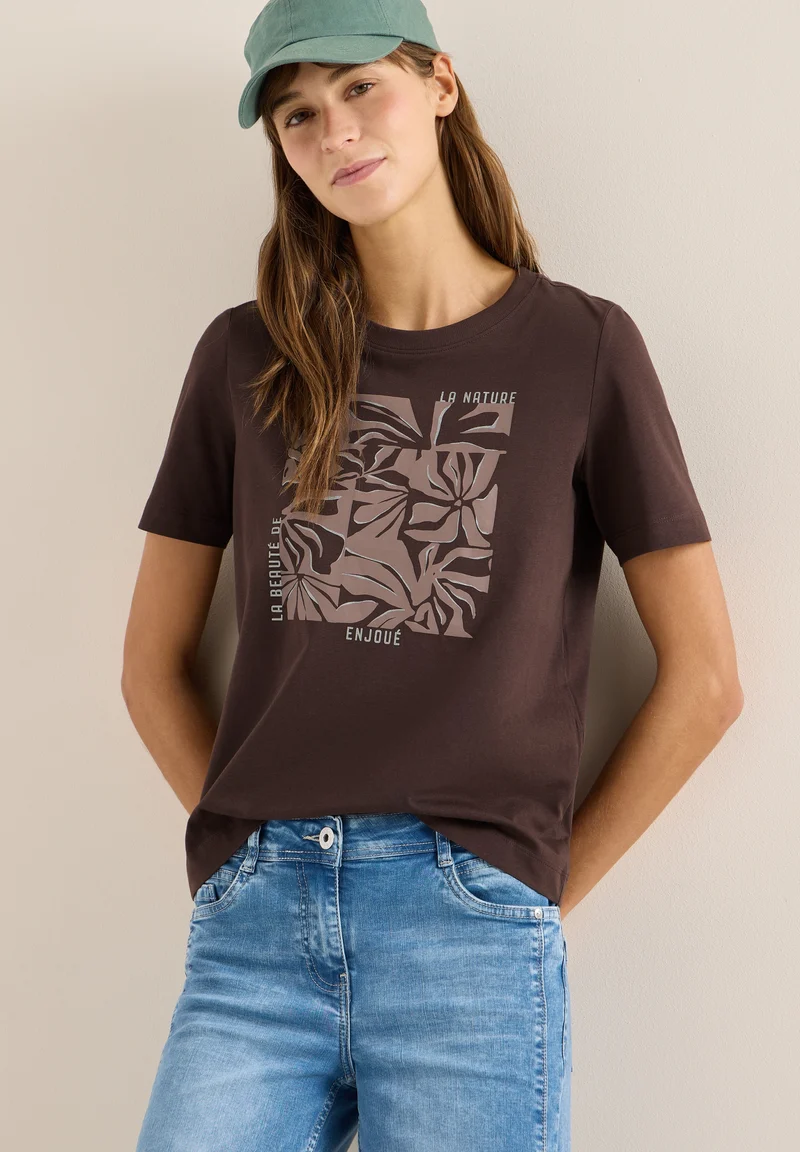 TOS Flower FP Shirt, macchiato brown