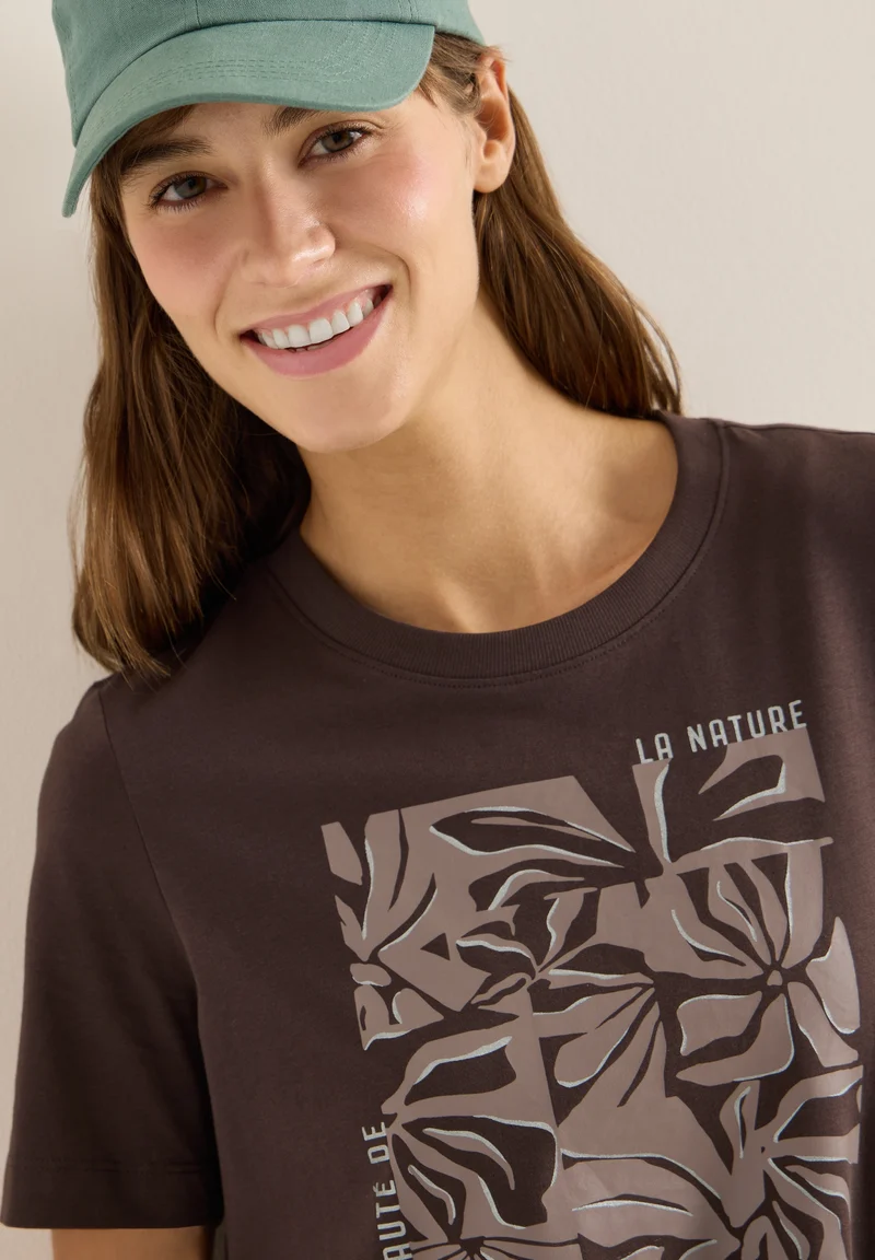TOS Flower FP Shirt, macchiato brown