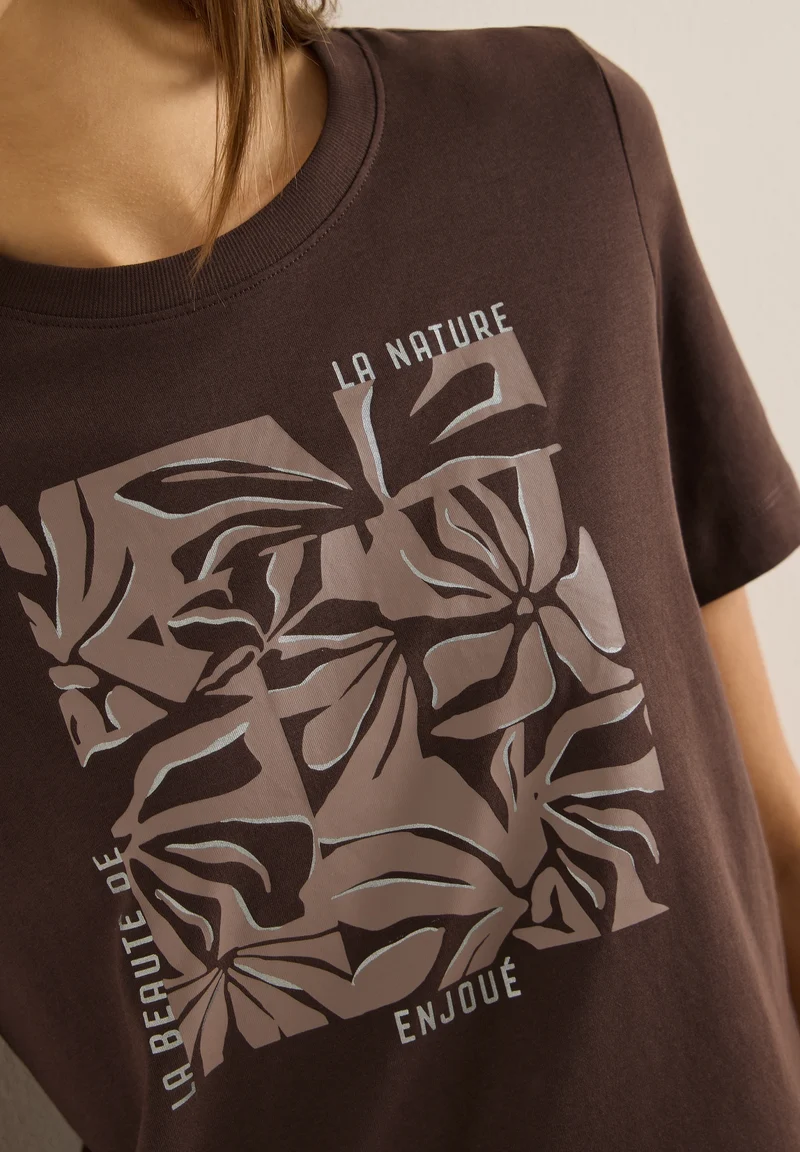 TOS Flower FP Shirt, macchiato brown