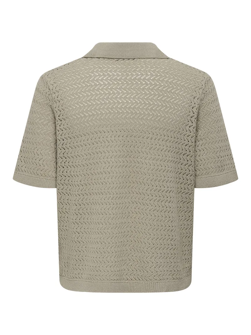 ONSNYLE 5 SS SPLIT POLO KNIT, String