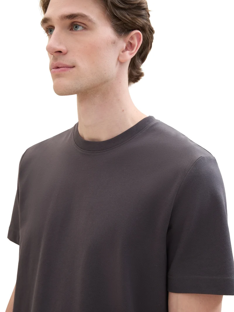 piqué t-shirt, Tarmac Grey