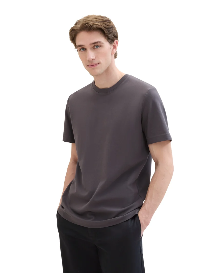 piqué t-shirt, Tarmac Grey