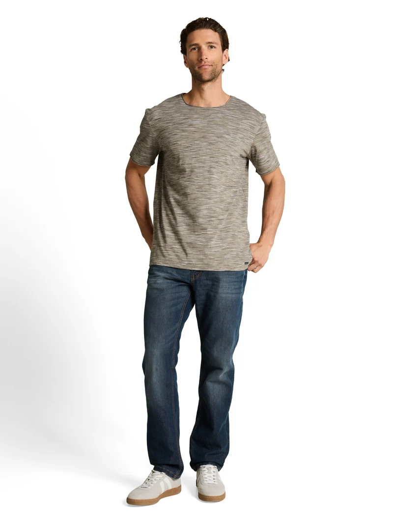 spacedye t-shirt, olive green multi inject