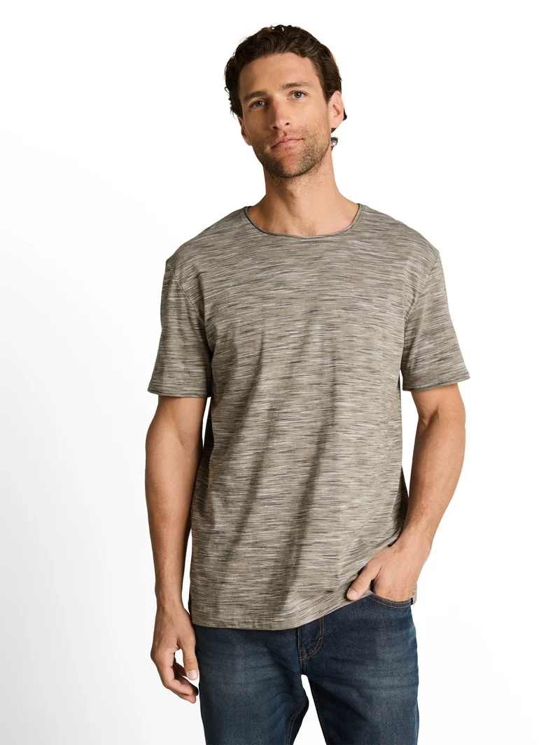 spacedye t-shirt, olive green multi inject