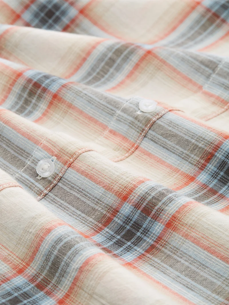 checked shirt, white multicolor check