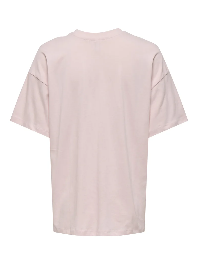 ONLVIVVI S/S LOVELY TOP JRS, Pale Lilac/Hotdog