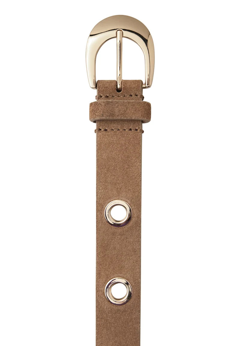 OP_Studded Velour Belt, cognac