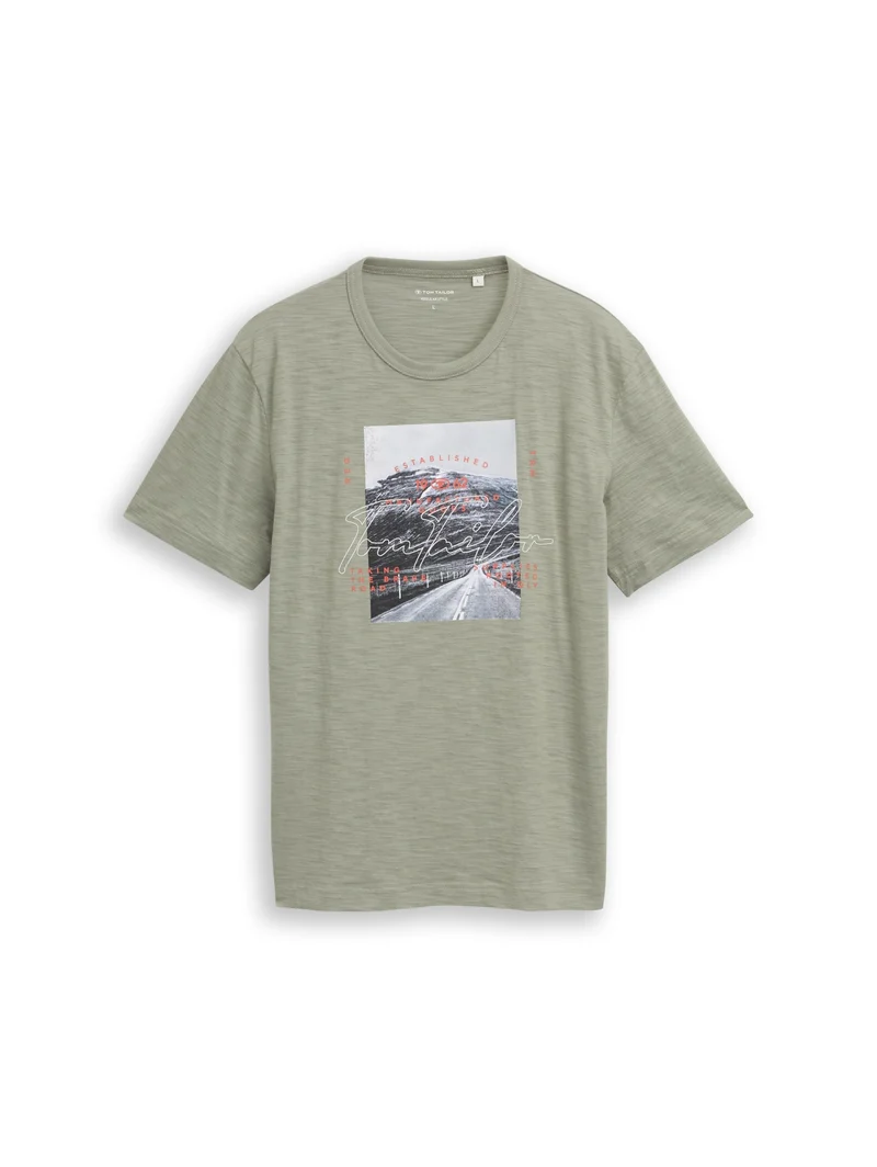 photoprint t-shirt, Greyish Shadow Olive