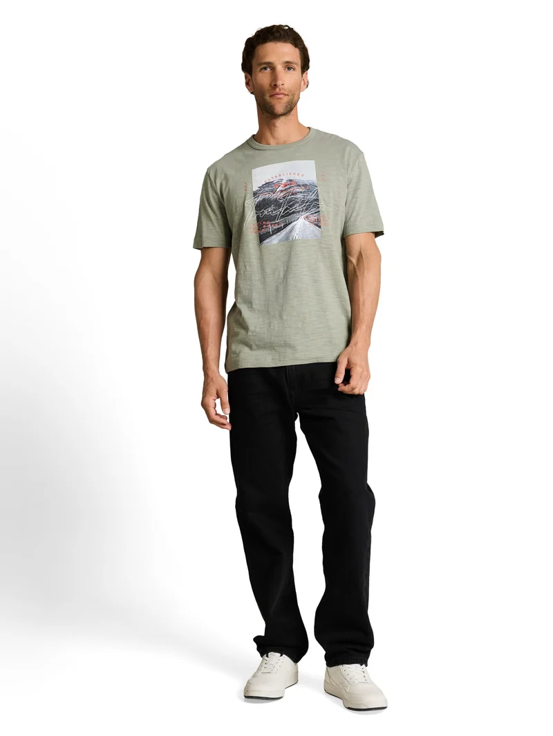 photoprint t-shirt, Greyish Shadow Olive
