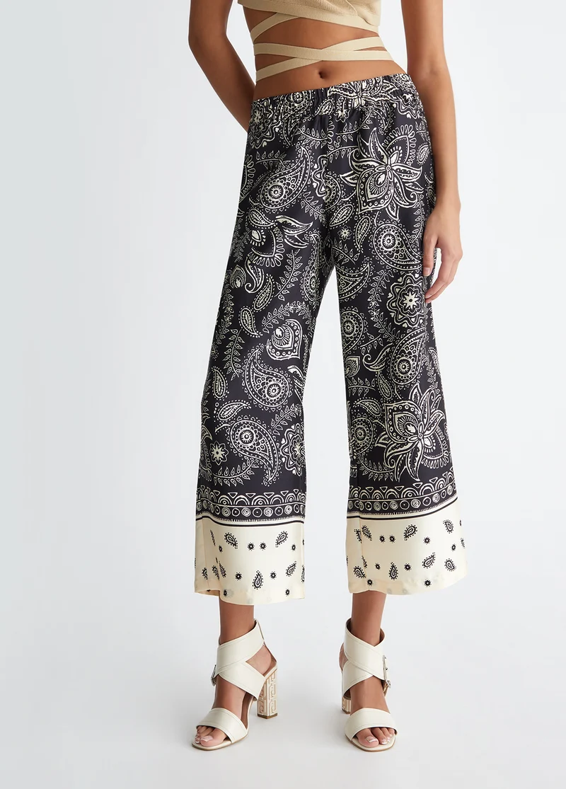 Printed Satin Trousers