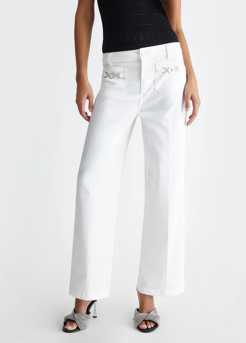 Flared Cropped Trousers