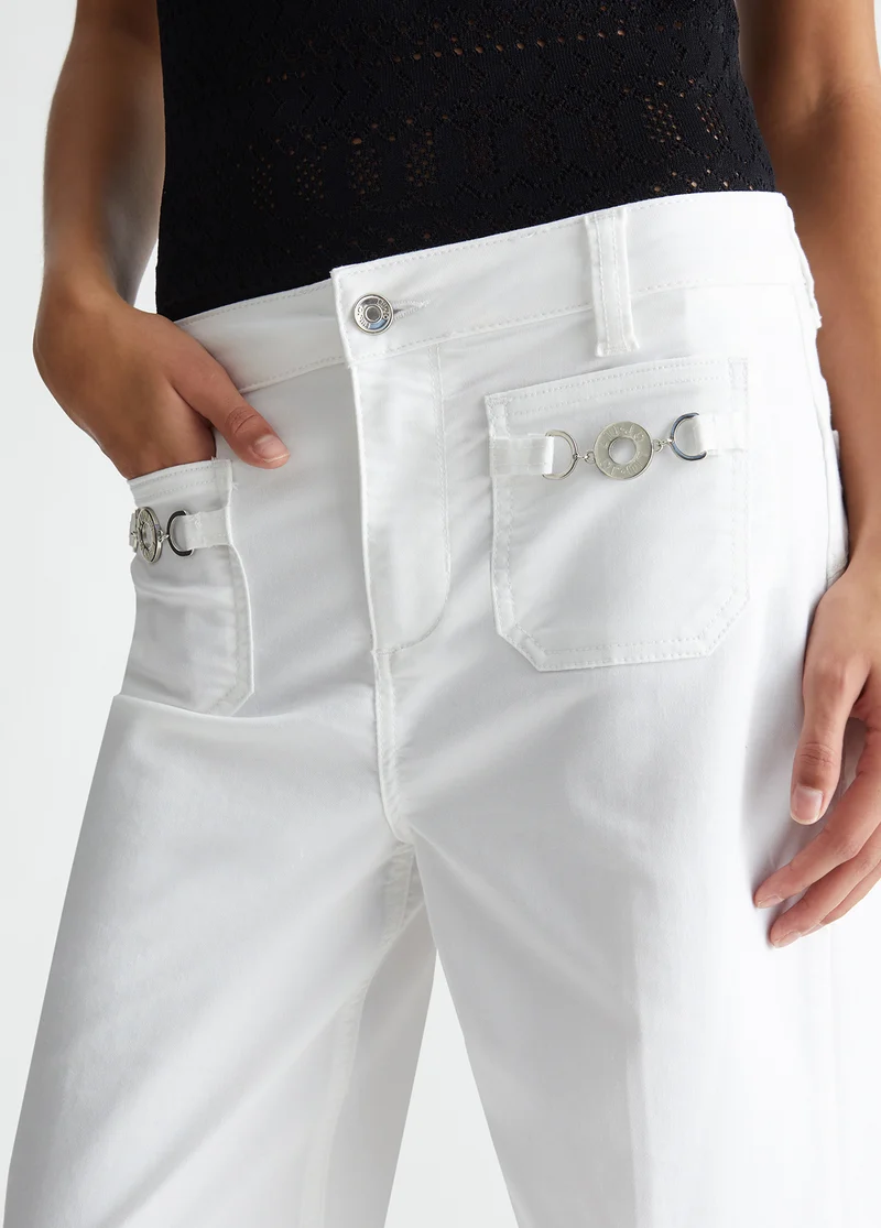 Flared Cropped Trousers