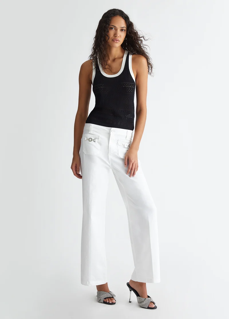 Flared Cropped Trousers