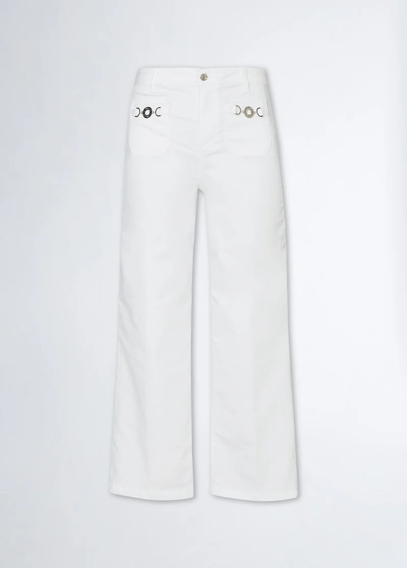 Flared Cropped Trousers